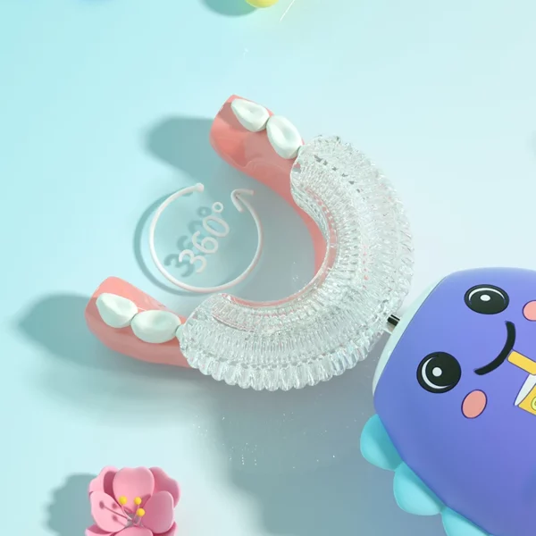 OralGos DB209 Dinosaur-Themed U-Shaped Electric Toothbrush
